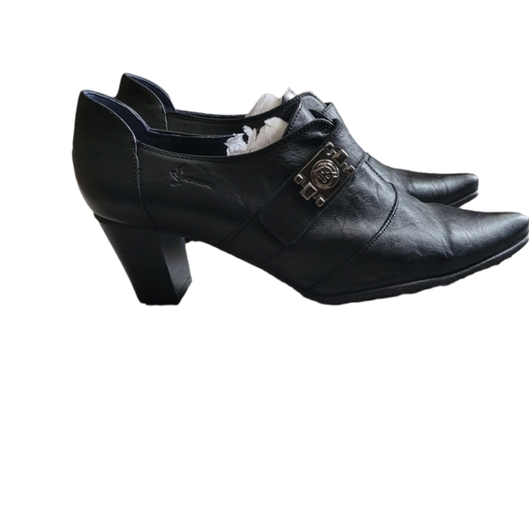 Dorking by Fluchos Spanish leather slip on ankle bootie heels size 40 / 8.5 - Picture 2 of 11